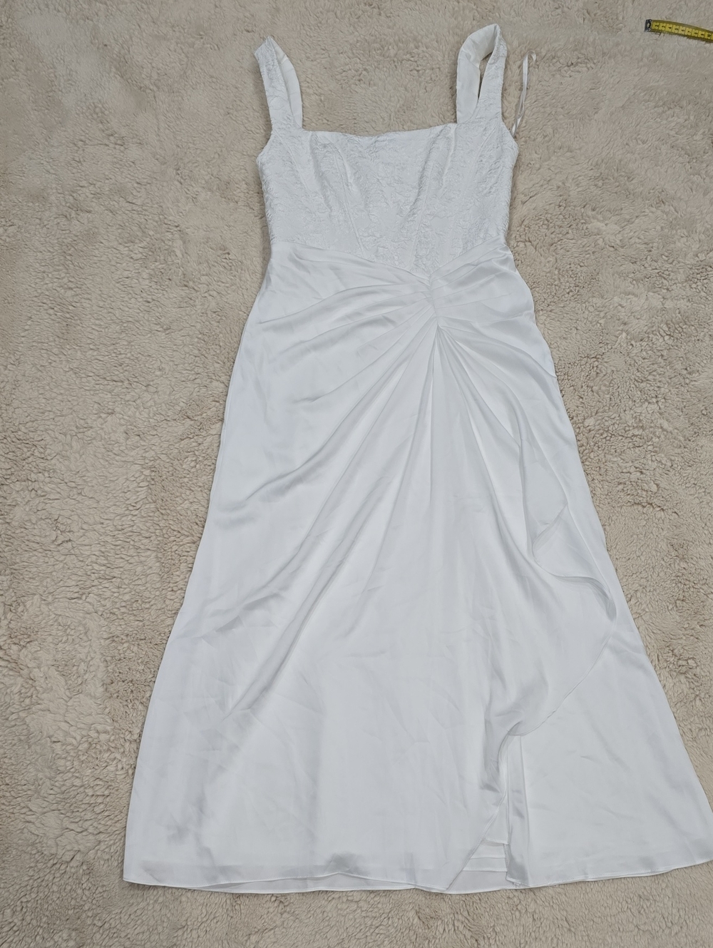 BHLDN White Sleeveless Draped Bridal Gown